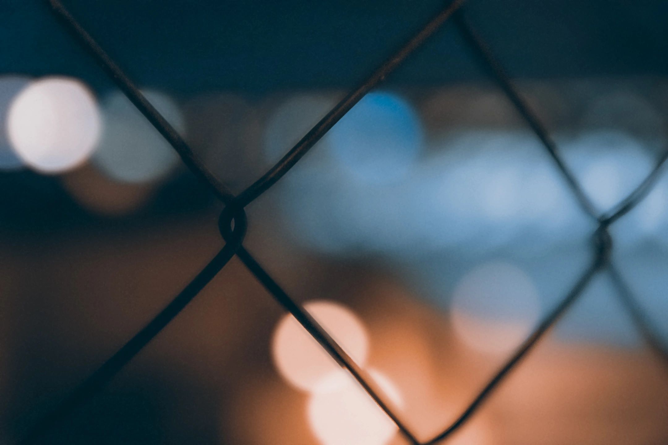 Upclose shot of the chainlink fence