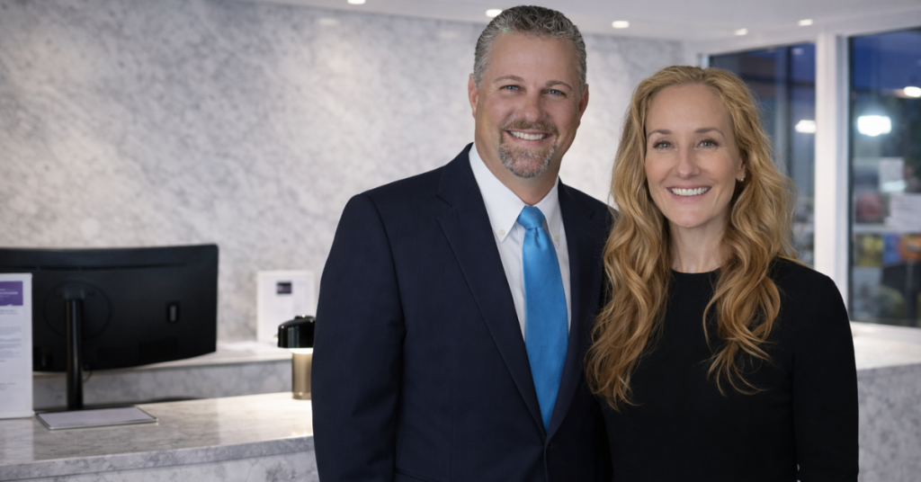 Associated Carrier Group President Russ Lipinski and House of Math Founder & CEO Vibeke Faengsrud